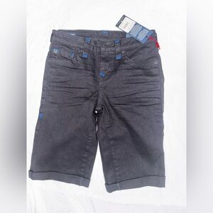 True Religion Black Shorts Classic Design